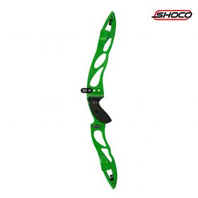 The Shocq Handle ILF Supreme is a beginner-friendly archery riser made from aluminum, offering adjustable draw weight and limb tuning. Available in multiple colors, this 25-inch handle is perfect for LH and RH shooters, with a max draw weight of 38 lbs.