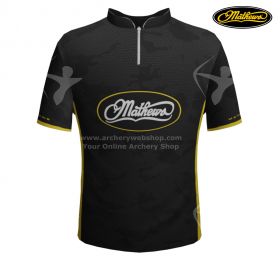 "Mathews Women's and Youth Shooter Jersey - Durable and comfortable with full dye sublimation, SPF 35 protection, and moisture-wicking fabric."