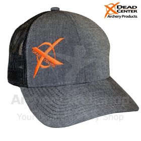 Dead Center X Logo Hat Gray Black Mesh